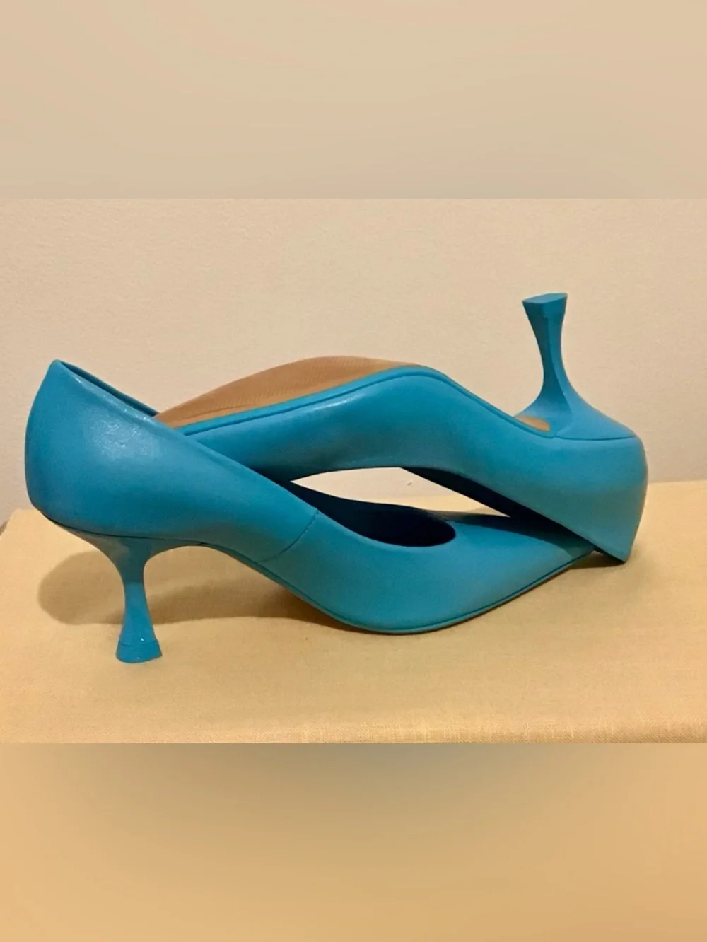 Soft Leather vibrant blue ZARA pointed toe Shoes - Picture 4 of 5